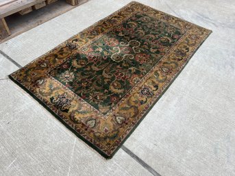 Indian Handmade Wool Petite Throw Rug 62x36