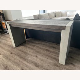 Restoration Hardware Wood And Concrete Console Table