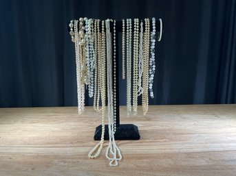 Pearl Necklaces & T Stand