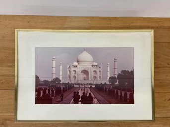 Large Framed Picture Of The  Taj Mahal
