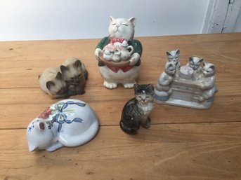 Ceramic Cat Figurine Collection    Including   Fitz & Floyd