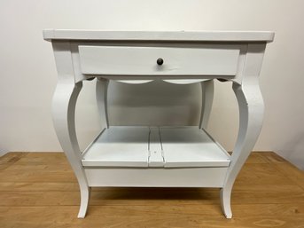 White Wooden Side Table 2 Of 2