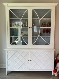 Massive Vintage Hutch Painted Gloss White