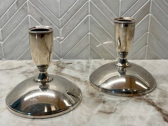 Gotham Weighted Sterling Candle Holders