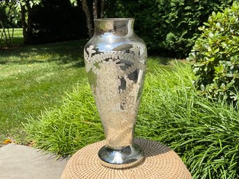 Mercury Glass Vase Without Lid