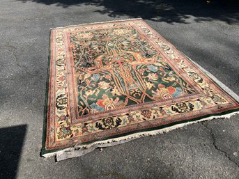 Colorful Oriental Fringed Rug 73x110