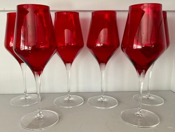 Cranberry Wine Glasses