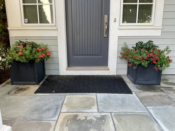 Two Black Resin Planters