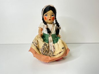1940 Hand Painted Mexican Doll