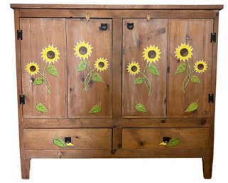 Country Sunflower Cabinet 64x24x55