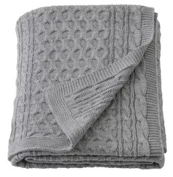 Gray Cable Throw  1 Of 2