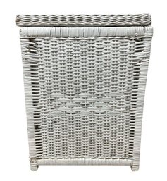 White Wicker Hamper Basket