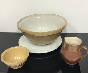 Pottery Bowls & Pitcher