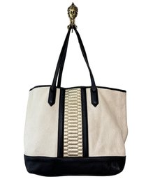 AIMEE KESTENBERG Large Black & White Shoulder Bag