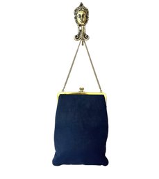 Navy Blue Chain Bag 6x8