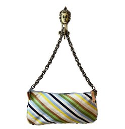 J CREW Small Multicolored Striped Handbag