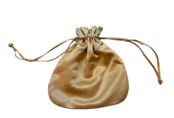 Beige Satin Bag - 7.5 X 8.25