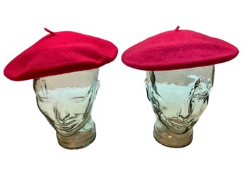 Merona Red Berets - One Size Fits All (HAT ONLY)