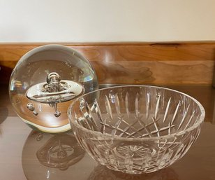 Glass Bowl And Crystal Orb