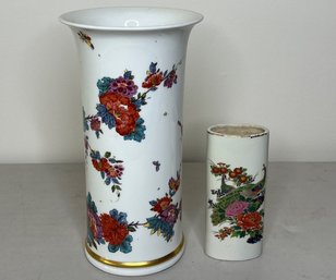 Saxony Vase Smithsonian Collection Lenox & Small Asian Vase