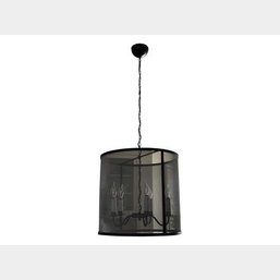 Internieurs Jose Chandelier Metal Mesh Drum Pendant