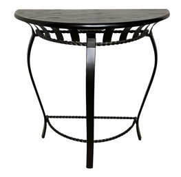 Demilune Black Console Table