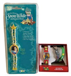 Kids Watches Snow White With Faux Pearl Band & Super Mario