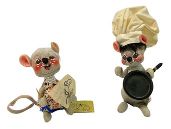 ANNALEE DOLLS - Two Mice Sewing & Cooking