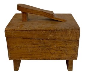 Vintage Wooden Shoe Shine Box