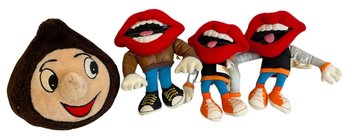 Vintage Trio 1989 Applause General Foods Corp Tang Drink Trio & CollectEm Hersheys Kiss Plush