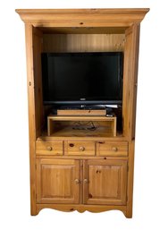 Pine Armoire Entertainment Center