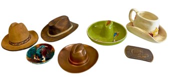 Various Vintage Cowboy Hats, The Future Is Ours Belt Buckle