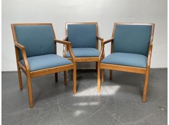Three Blue MCM Chairs