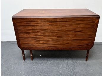 Large Rectangular Drop Leaf Table With Two Drawers