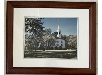 Framed Picture Of United Church Of Christ In Southbury Church 23 X 19
