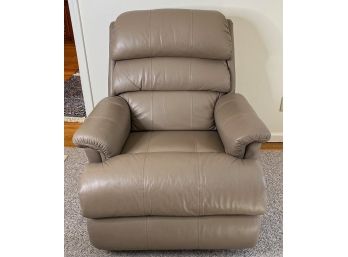Vegan Leather Tan Rocker Recliner With Round Base - 32 X 33 X 40 S/h 18.5