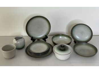 Assorted Ceramic Pieces In Green