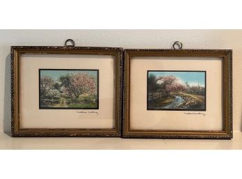 Two Framed Landscape Paintings By Wallace Witting 5.5 X 4.5