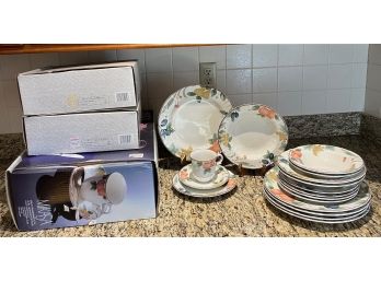 Six New In Box Five Piece Place Settings & More Pieces Mikasa Fruit Panorama Tableware