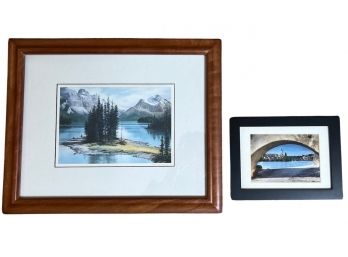 Two Framed Landscape Photographs Both Signed