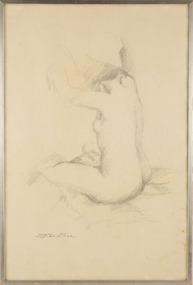 John French Sloan ( 1871 - 1951 ) Portrait Charcoal