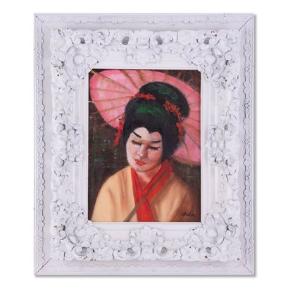 Vintage Post-Impressionist Oil 'Portrait Of Japanese Lady'