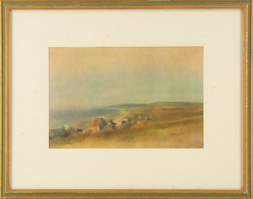Landscape Print Degas'House On The Cliff Edge At Villers-Sur-Mer'