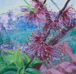 Realist Original Oil 'Flowers On Branch 4'