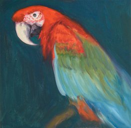 Contemporary Figurative Original Oil 'Parrot'