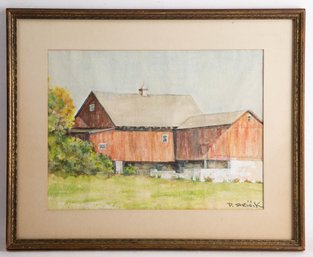 Paul Strisik (American, 1918-1998)MORGAN'S BARN (VERMONT)