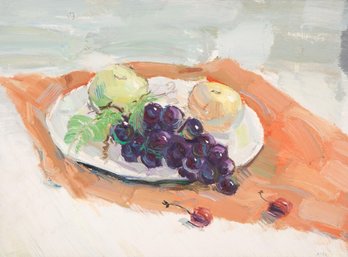 Expressionist Original Oil On Canvas 'Fruits'