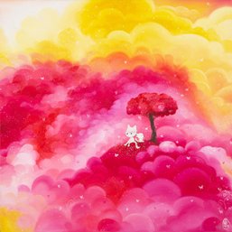 Surrealist Original Oil On Canvas 'Pink Dream'