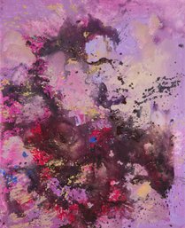 Abstract Original Oil Painting 'The Charm Of Pink'