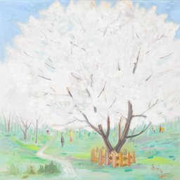 Post Impressionist Original Oil Painting 'Spring Landscape'